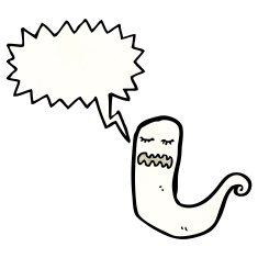 shrieking ghost cartoon character N8