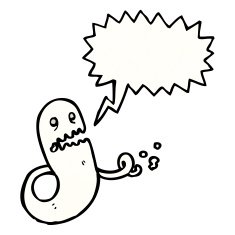 shrieking ghost cartoon character N9