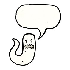 shrieking ghost cartoon character N10