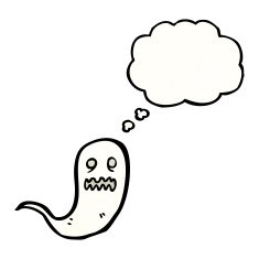 cartoon spooky white ghost N8