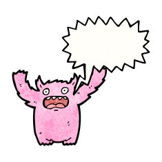 scared monster cartoon N2