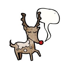 cartoon red nosed reindeer N21