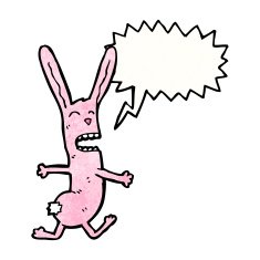 cartoon crazy pink rabbit N6