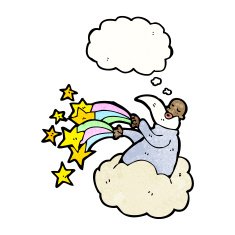 cartoon god on cloud N19
