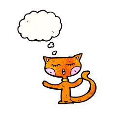 funny cartoon cat N222