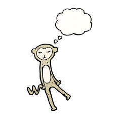 Funny Cartoon Monkey N46
