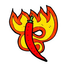 flaming chili cartoon N2