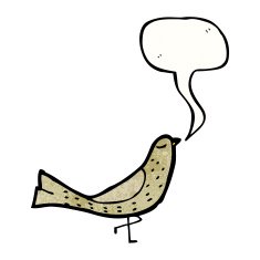 cartoon singing bird N33