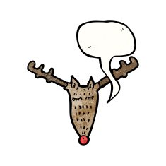 reindeer face cartoon N4