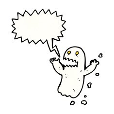 cartoon shrieking ghost N8