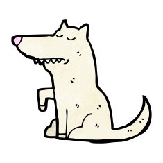 well trained dog cartoon N3