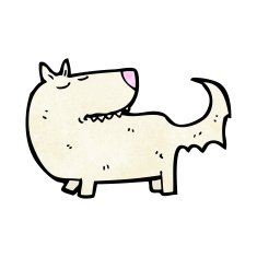 well trained dog cartoon N4