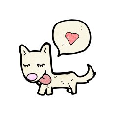 cartoon affectionate dog N2