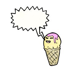 ice cream cone cartoon character N25