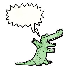shouting crocodile cartoon N2