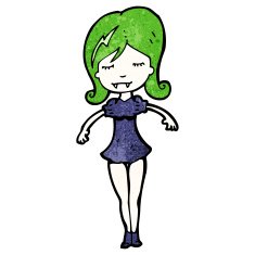 Cartoon Vampire Girl N272