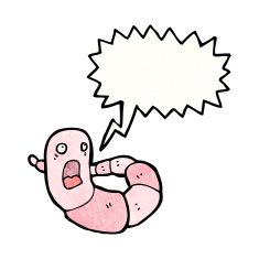 cartoon earthworm N6