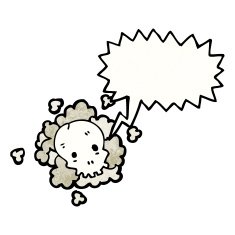 cartoon skull cloud N4
