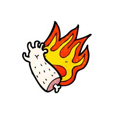 flaming arm cartoon N2