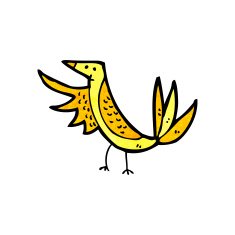 cartoon yellow bird N37