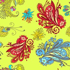 Colorful flower seamless pattern