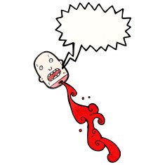cartoon gross severed head N7
