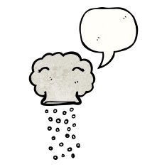 cartoon cloud with speech bubble N58