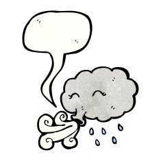 cartoon cloud with speech bubble N59