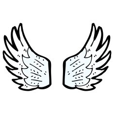 Cartoon Angel Wings N15