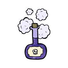deadly poison bottle cartoon N2