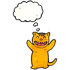 cartoon happy cat N12