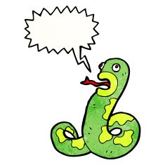 hissing snake cartoon N33