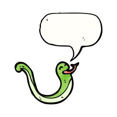 hissing snake cartoon N35