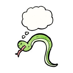 cartoon hissing snake N50