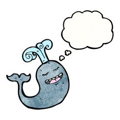 happy cartoon whale N4