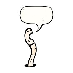 cartoon earthworm N7