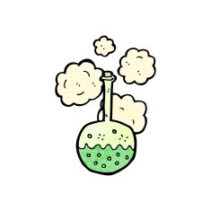 cartoon bubbling chemicals N29