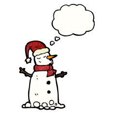 snowman with thought bubble N4