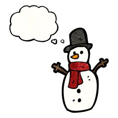 snowman with thought bubble N6