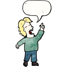 cartoon man with speech bubble N67