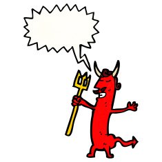 cartoon shouting devil N3