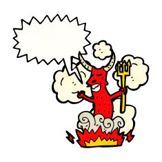 cartoon shouting devil N4