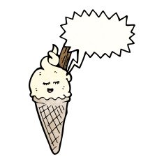 ice cream cone cartoon character N27
