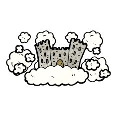 cartoon floating castle N5