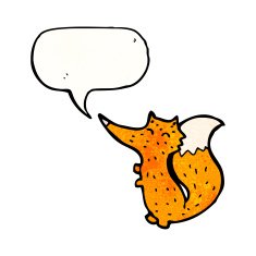 Cartoon little fox N46