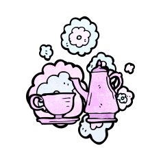 cartoon cup and coffee pot N2