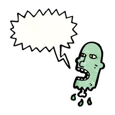 Cartoon Zombie Head N19