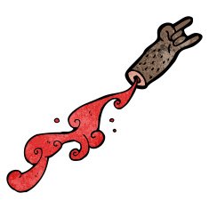 gross severed arm cartoon N9