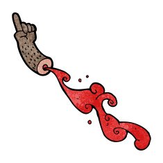 gross severed arm cartoon N10