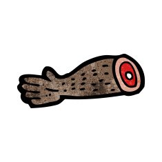 gross severed arm cartoon N11